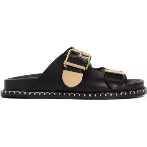 Sandalen & Sandaletten - Rebecca Black Leather Flat Sandals - Gr. 37 (EU) - in - für Damen - Chloé - Modalova