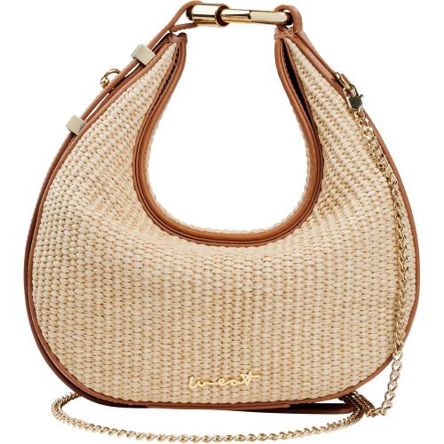 Crossbody Bags - Handtasche Halfmoon Bag Raffia Caramel - Gr. unisize - in - für Damen - WEAT - Modalova