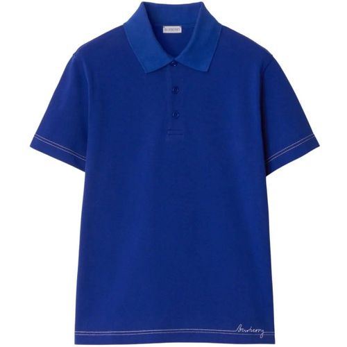 Royal Blue Polo Shirt - Größe S - Burberry - Modalova