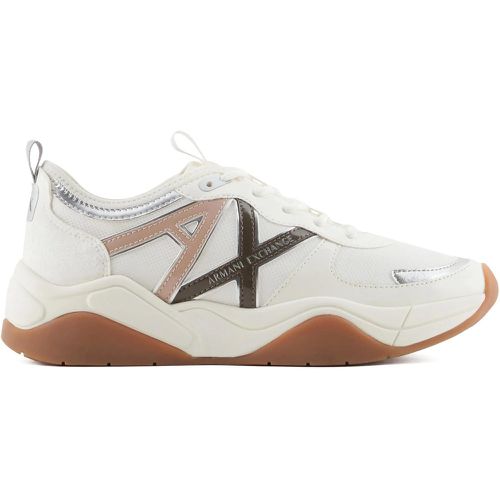 Low-Top Sneaker - AX-WOMEN - 533_XDX039 XV311_S619 OFF WHITE+ROSE - Gr. 40 (EU) - in Gold - für Damen - Armani Exchange - Modalova