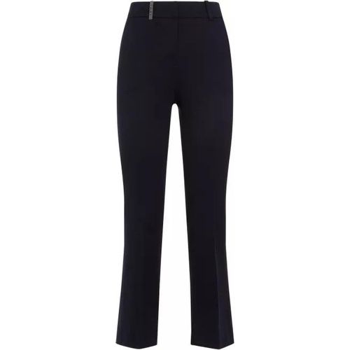 Blue Cotton Ottoman Flared Pants - Größe 38 - PESERICO - Modalova