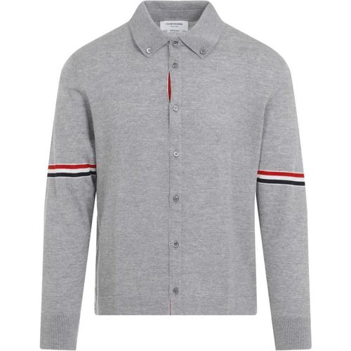 Ls Grey Virgin Wool Shirt - Größe 2 - Thom Browne - Modalova