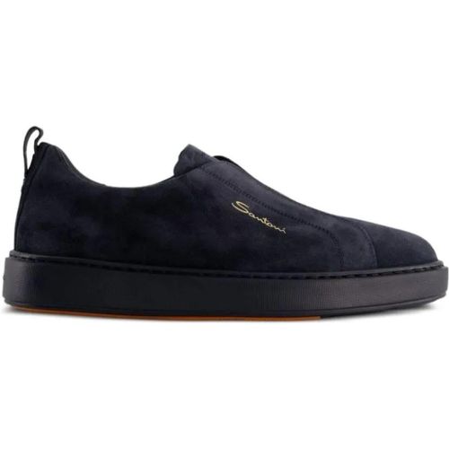 Low-Top Sneaker - Round Toe Sneaker With Logo - Gr. 8_5 - in - für Damen - Santoni - Modalova