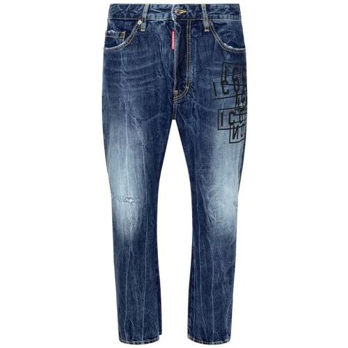 Front Print Jeans - Größe 44 - blue - Dsquared2 - Modalova