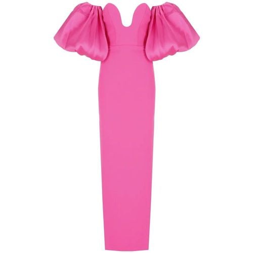 Fuchsia Heart Neckline Dress - Größe M - Solace London - Modalova