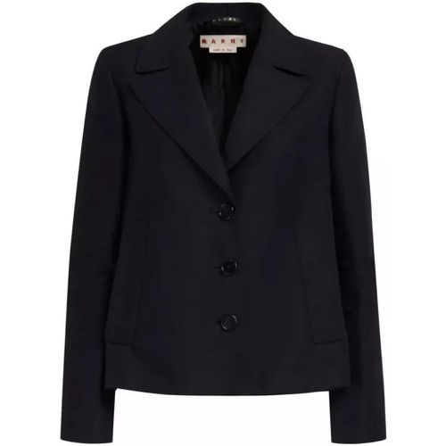 Single-Breasted Cotton Cropped Blazer - Größe 38 - Marni - Modalova