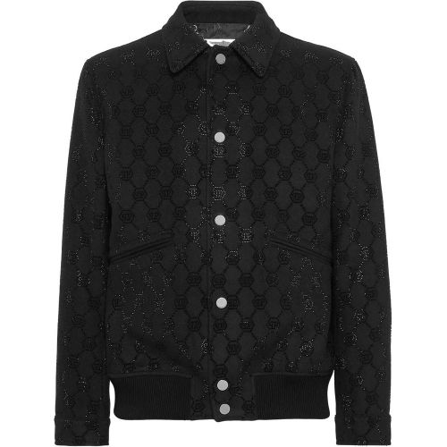 Bomberjacke Monogram - Größe 48 - Philipp Plein - Modalova