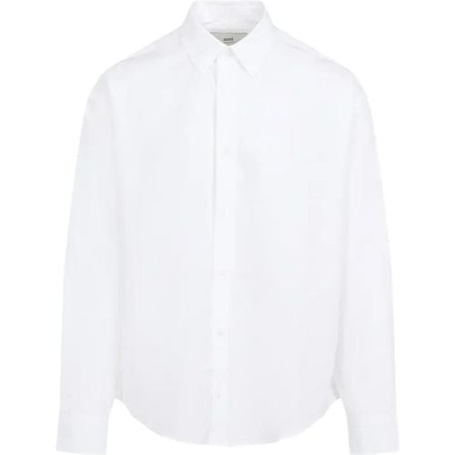 Boxy Fit White Cotton Shirt - Größe L - AMI Paris - Modalova