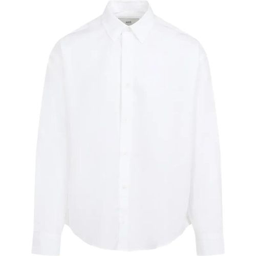 Boxy Fit White Cotton Shirt - Größe M - AMI Paris - Modalova