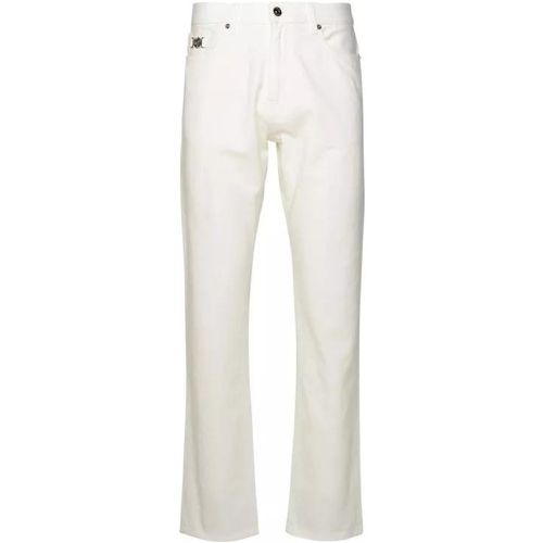 White Cotton Jeans - Größe 31 - white - Versace - Modalova