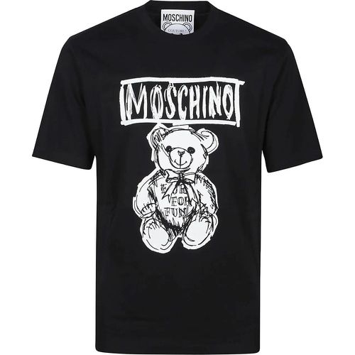 Teddy Bear Print T-shirt Black - Größe L - Moschino - Modalova