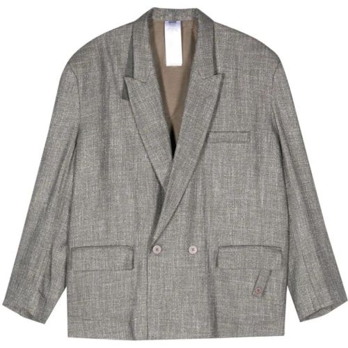 Grey Wool Blend Melton Blazer - Größe M - Magliano - Modalova