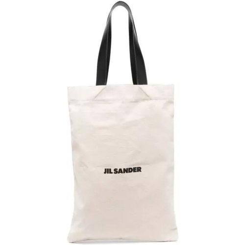 Totes - White Tote Bag With Logo Print In Canvas - Gr. unisize - in - für Damen - Jil Sander - Modalova