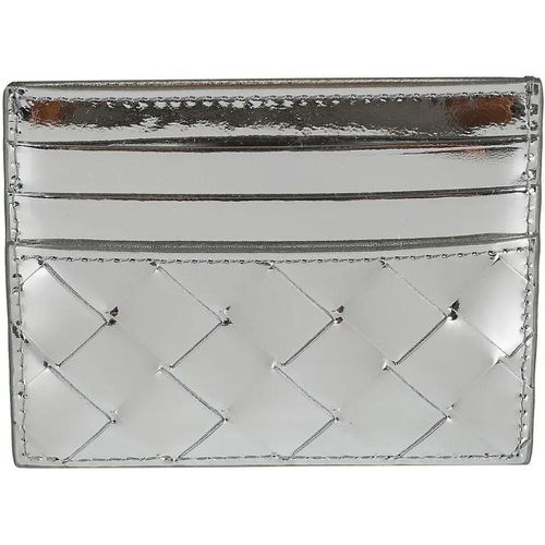 Portemonnaie - Silver-Tone Intrecciato Design Calf-Length Card Ho - für Damen - Bottega Veneta - Modalova