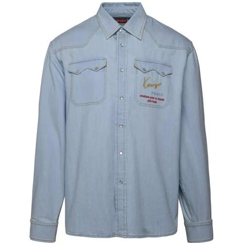 Light Blue Cotton Shirt - Größe M - blue - Kenzo - Modalova