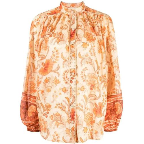 Junie Floral-Print Blouse - Größe 1 - Zimmermann - Modalova