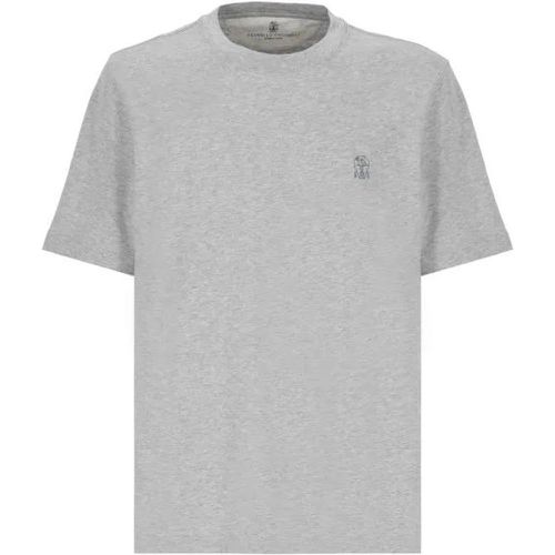 Grey Cotton Tshirt - Größe XL - BRUNELLO CUCINELLI - Modalova