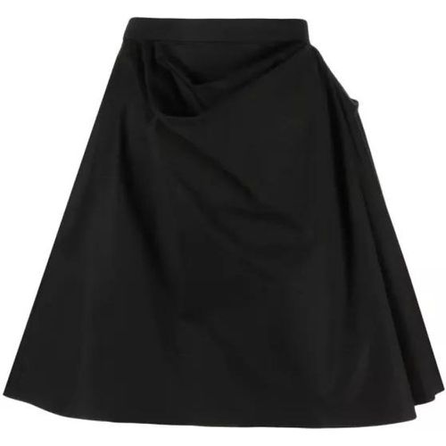 Black Draped Cotton Mini Skirt - Größe 40 - black - alexander mcqueen - Modalova