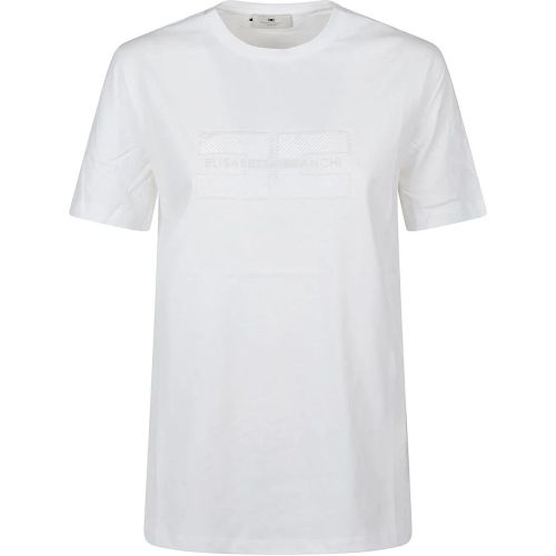 T-shirt White - Größe 38 - Elisabetta Franchi - Modalova