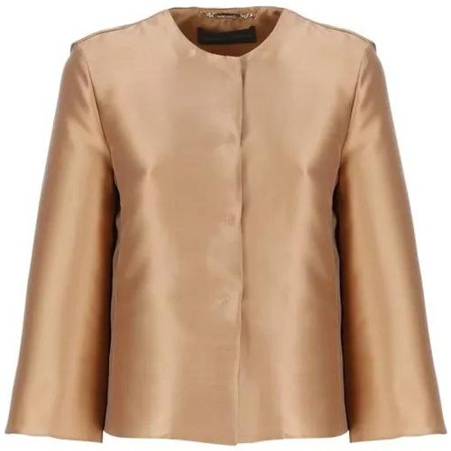 Silk Blend Shirt - Größe 38 - brown - alberta ferretti - Modalova
