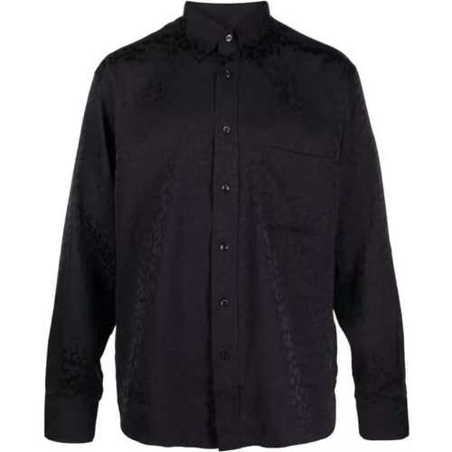 Black Leopard Jacquard Shirt - Größe 40 - black - Tom Ford - Modalova