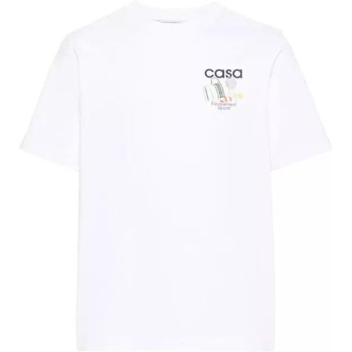 White Sports Equipment T-Shirt - Größe L - white - Casablanca - Modalova