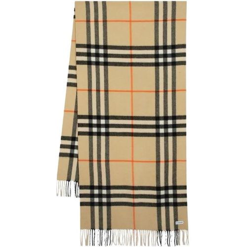 Tücher & Schals - Giant Check Scarf - Cashmere - Beige - Gr. unisize - in - für Damen - Burberry - Modalova