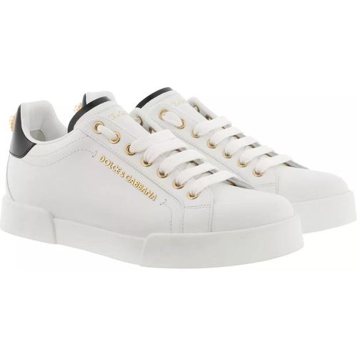 Sneakers - White Leather Sneakers - Gr. 38 (EU) - in - für Damen - Dolce&Gabbana - Modalova