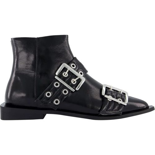 Stiefel - Dames Feminine Buckle Flat Boot - Gr. 37 (EU) - in - für Damen - Ganni - Modalova
