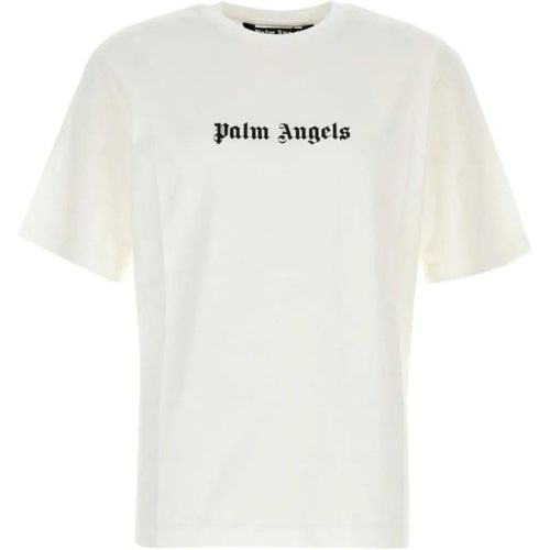 Cotton T-Shirt With Logo - Größe L - Palm Angels - Modalova