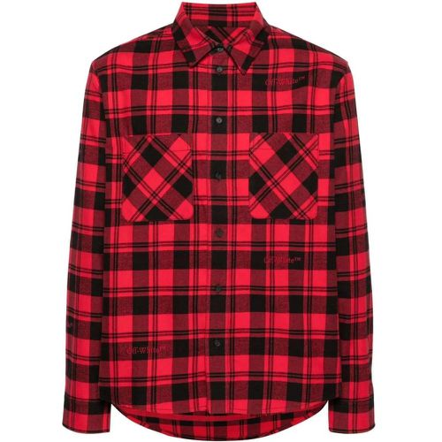 Shirt With Checked Print - Größe M - rot - Off-White - Modalova