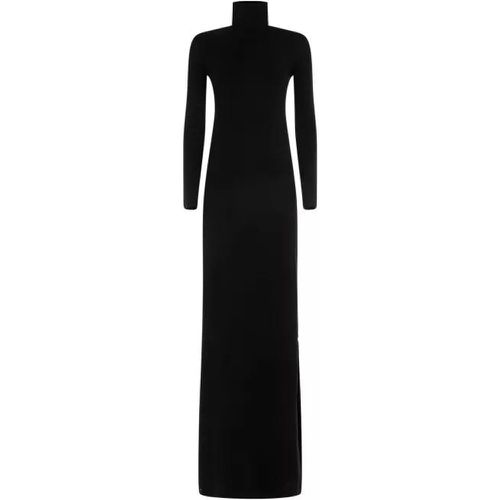 Black Wool Long Dress - Größe S - black - Saint Laurent - Modalova