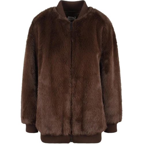 Pathos Faux Fur Bomber Jacket - Größe XS - braun - P.A.R.O.S.H. - Modalova