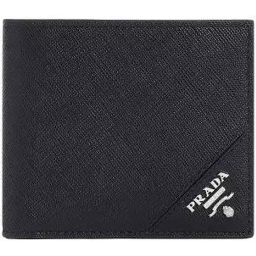 Portemonnaies - Black Saffiano Leather Billfold Wallet - Gr. unisize - in - für Damen - Prada - Modalova