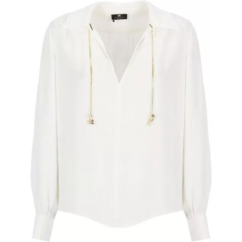 Viscose Shirt - Größe 42 - white - Elisabetta Franchi - Modalova