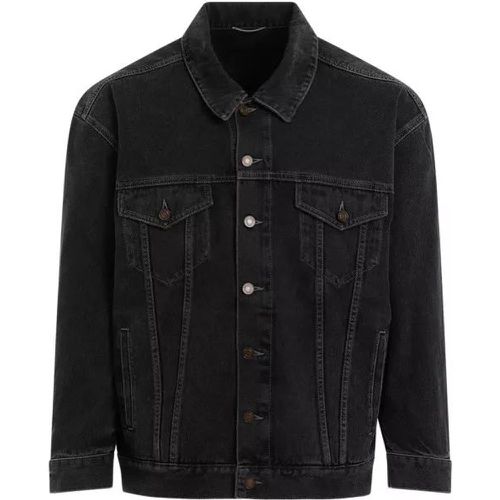 Egg Shape Black Denim Jacket - Größe 50 - Saint Laurent - Modalova