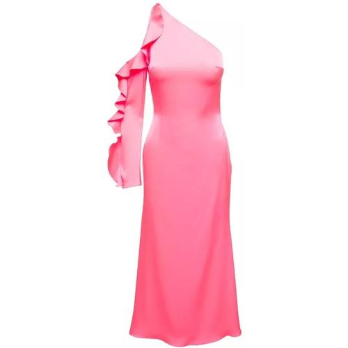 Pink Monoshoulder Dress With Ruches Detailing In A - Größe 8 - pink - David Koma - Modalova