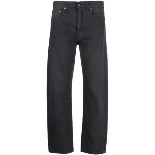 Gingham-Jacquard Straight-Leg Denim Jeans - Größe 25 - black - R13 - Modalova