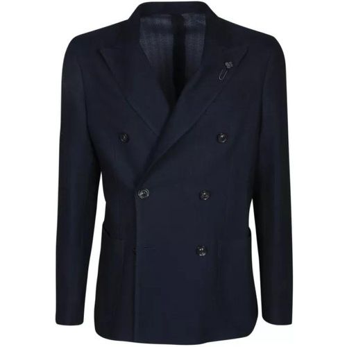Blue Cotton Jacket - Größe 46 - blue - Lardini - Modalova