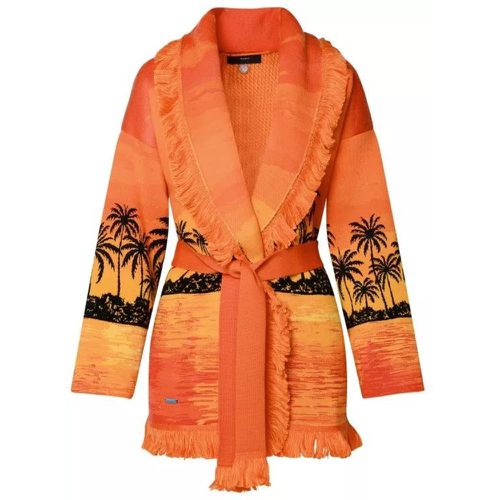 Kerala Sunset' Orange Wool Blend Cardigan - Größe M - orange - Alanui - Modalova