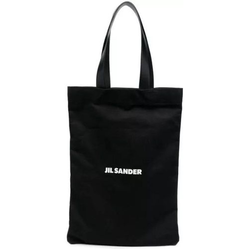 Totes - Black Tote Bag With Logo Print In Canvas - Gr. unisize - in - für Damen - Jil Sander - Modalova