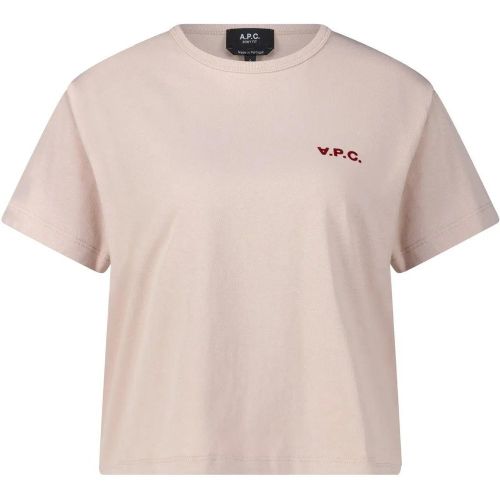 Boxy Fit T-Shirt mit Logo - Größe L - A.P.C. - Modalova