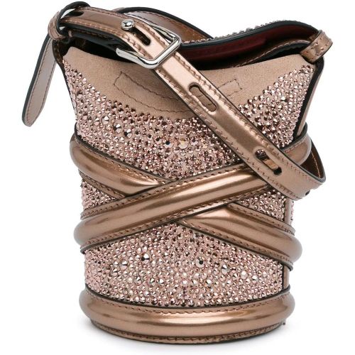 Shopper - Calfskin Crystal Embellished The Curve Bucket Bag - Gr. unisize - in - für Damen - alexander mcqueen - Modalova