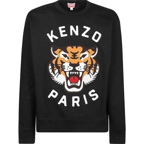 Lucky Tiger Embroidery Oversize Sweatshirt Black - Größe L - Kenzo - Modalova