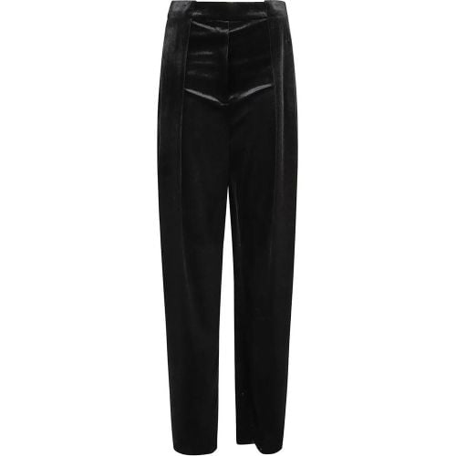 High-Waisted Velvet Trousers - Größe 36 - Balmain - Modalova