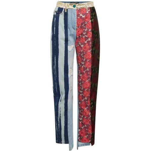 Dolce & Gabbana Embroidered Denim Pants - Größe 36 - Dolce&Gabbana - Modalova