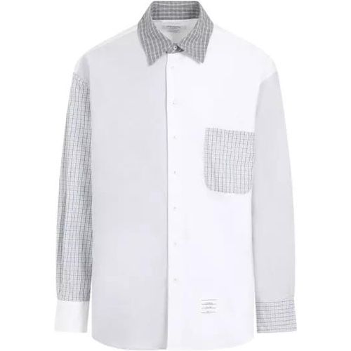 White Cotton Funmix Oversized Long Sleeve Shirt - Größe 3 - Thom Browne - Modalova