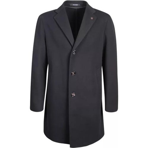 Single-Breasted Black Coat - Größe 50 - black - Tagliatore - Modalova