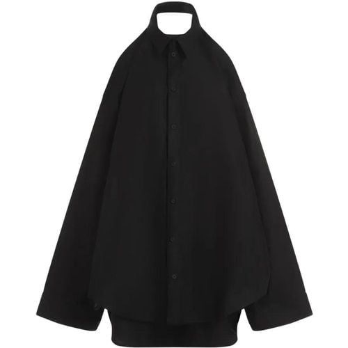 Black Cotton Suspended Shirt Dress - Größe 34 - Balenciaga - Modalova