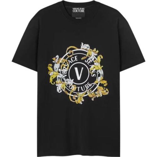 Versace Couture Dames T-shirt Zwart 78HAHC01-CJ02C - Größe L - Versace Jeans Couture - Modalova